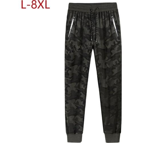 L-8XL Men Camouflage Baggy Sweat Pants Male Casual Large Size Gyms Workout Joggers Trousers Sports Breathable Mens Sweatpants