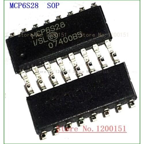 MCP6S28 MCP6S28ISL MCP6S28-I/SL SOP-16 MCP6S28-I/P MCP6S28IP DIP16