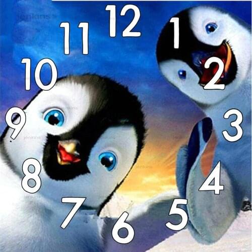 Nursery home decor kid room decor Mosaic Picture 5d Diy Diamond Painting animal picture Diamond Embroidery Color Cute penguin