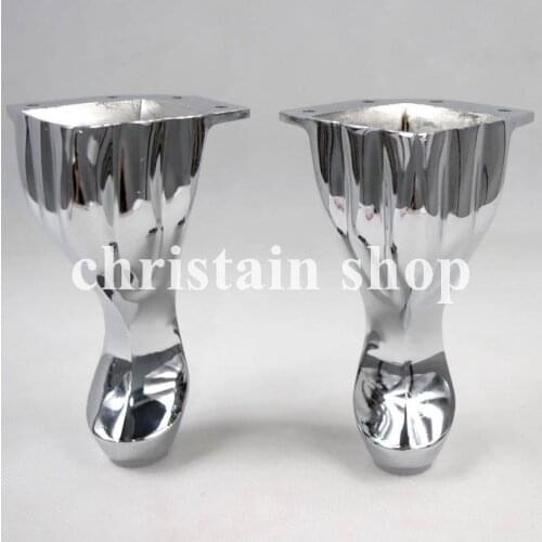 5.6" Set Metal Furniture Cabinet Legs Tea Table Bed Chair Sofa Leg Feet 4pcs