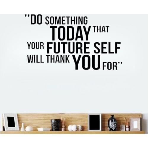 Do Something Today Wall Sticker Motivational Quote Wall Decal Gym Home Decor Vinyl Lettering Room Decoration Wall Art Murals