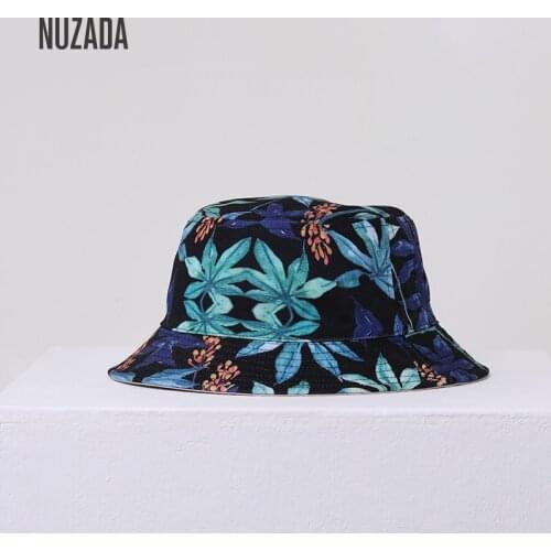 NUZADA Brand NEW 3D Printing Men Women bucket Hat Classic Couple Fisherman Hats Summer Autumn Spring Sun Shade Cotton Sided Cap