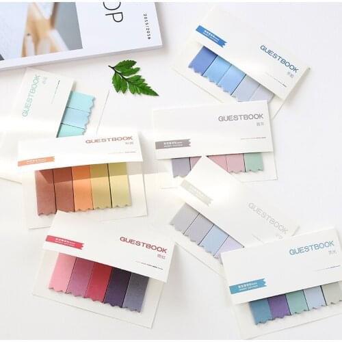 Wholesale school /office gradient Memo pad Sticky notes Cute Planner Page Index Stickers stationery paper bookmark