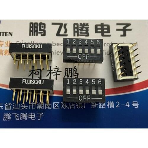 Original new 100% DSS106 dial switch 6 bit piano key type parallel dial DIP 2.54mm 6P