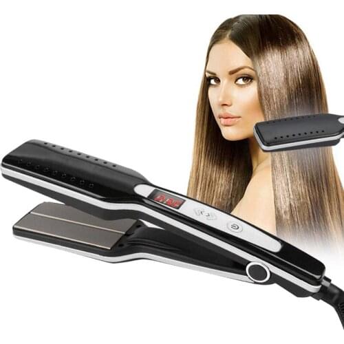 Professional Hair Straightener LED Display Ceramic Hair Flat Iron Wet and Dry Straightening For Women Widen Panel Hair Iron