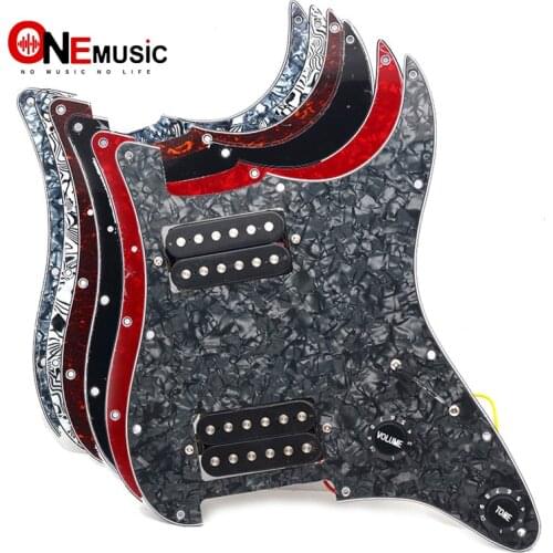Multi Colour HH Guitar Pickguard Electric Guitar Pickguard and Black Two Humbucker Loaded Prewired Scratchplate Assembly