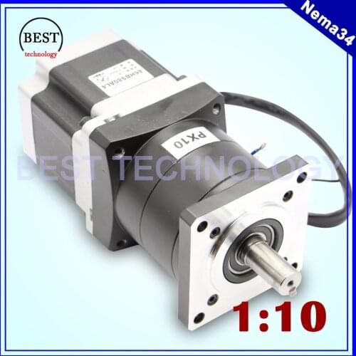 Nema34 stepper Motor Planetary Reduction Ratio 1:10 1:16 planet gearbox 86 x 80 motor speed reducer, High Torque high quality