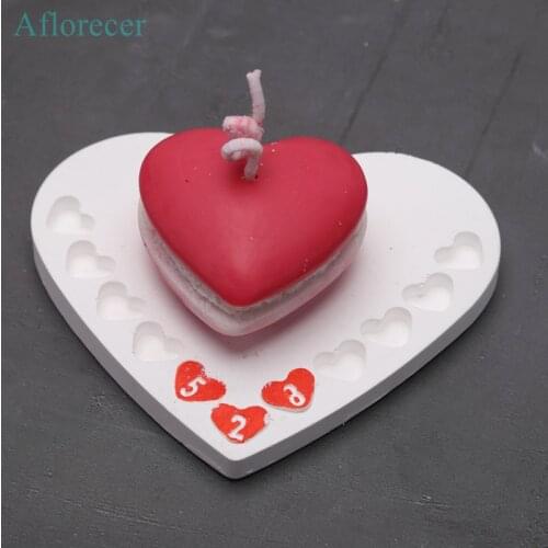 Heart shaped macaron candle silicone mold car aromatherapy gypsum cake Fondant silicone mold