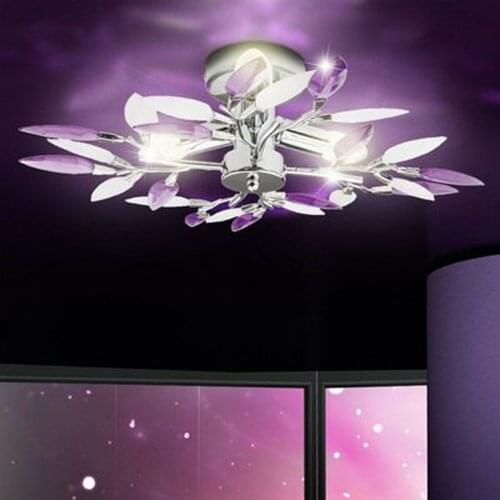 Modern minimalist led ceiling lamp for living room dining room and bedroom creative crystal ceiling lamp