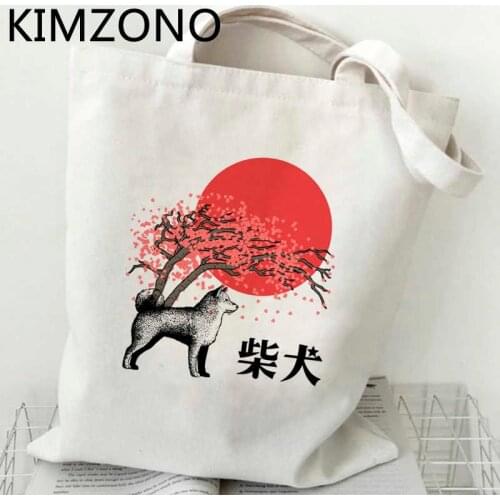 Shiba Inu shopping bag recycle bag grocery cotton reusable bolso bag bolsas reutilizables sac cabas shoping cabas