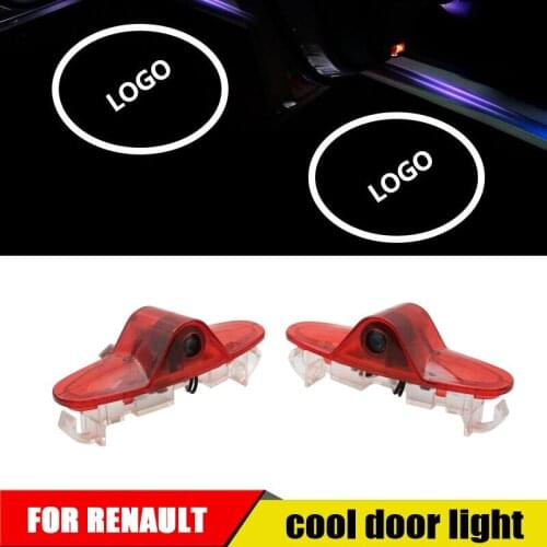 For Renault Koleos Magane Laguna Latitude Car Door Light LED Logo Light 3D Shadow Projector Courtesy Welcome Lighting Lamp