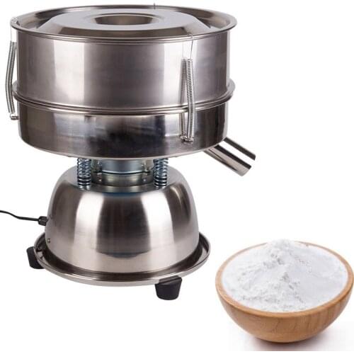Vibrating Powder Screening Machine Electric Vibrating Screen Flour Sieve Machine Stainless Steel Powder Sieve Machine 110V/220V