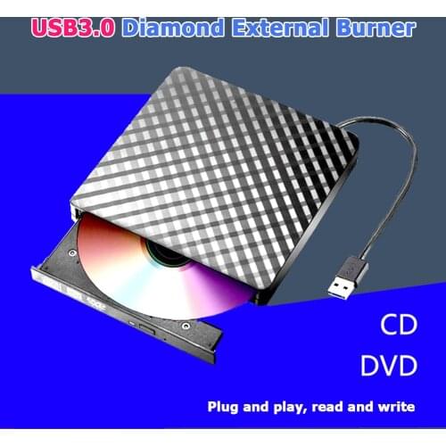 USB 3.0 External DVD Burner Writer Recorder CD/DVD ROM CD RW Player Writer Reader DVD-ROM Optical Drive CD ROM Disk Reader