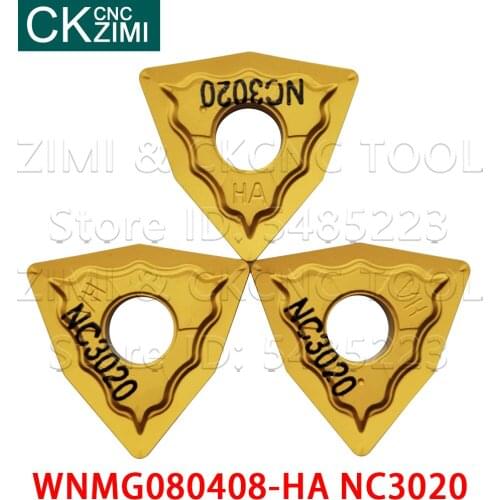 WNMG080408-HA NC3020 WNMG432-HA NC3020 CNC Carbide Turning Inserts CNC Tools External wood Turning Tool WNMG HA Insert for Steel