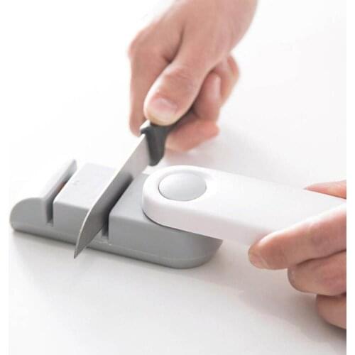 2 Stage Kitchen Knives Grinder Whetstone Grindstone Knife Sharpener Diamond Ceramic Tungsten Manual Household Gadget 10110B