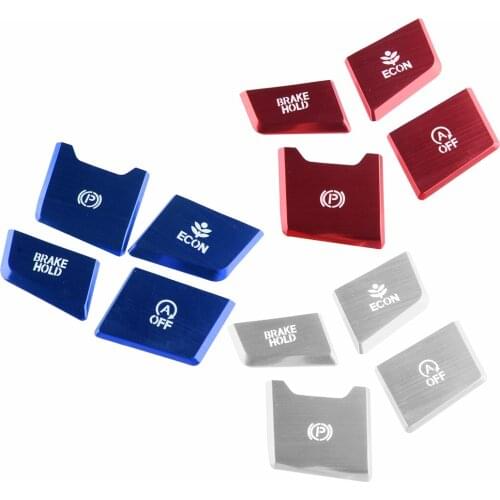 4pcs/Set Car Front Gear Shift Box Button Trim Cover Fit for Honda CR-V CRV 2017 2018 2019 2020 Red/Silver/Blue Left Hand Drive