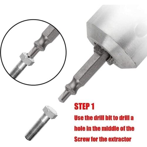 Drill Bits Screw Removers Reverse Silver Anti-rust Tools Supplies 6pcs