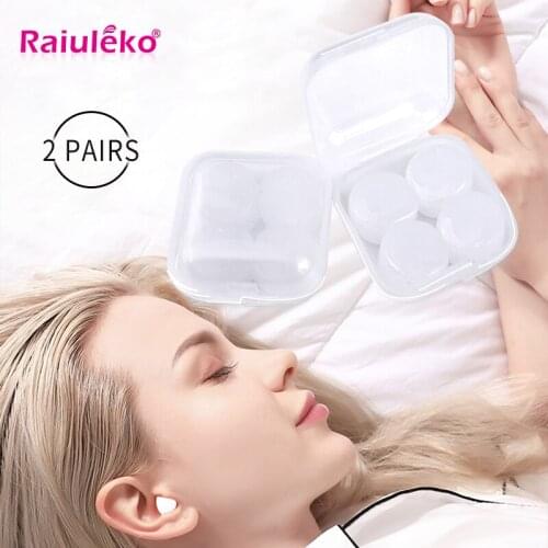 8Pcs Reusable Soft Silicone Ear Plugs Travel Sleep Noise Prevention Earplugs Noise Reduction Soundproof Swimming Accessories