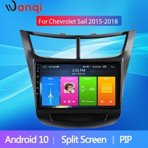9 inch Android10 Split Screen RDS Car Multimedia Player for Chevrolet Sail 2015-2018 Car Radio Navigation GPS System No DVD