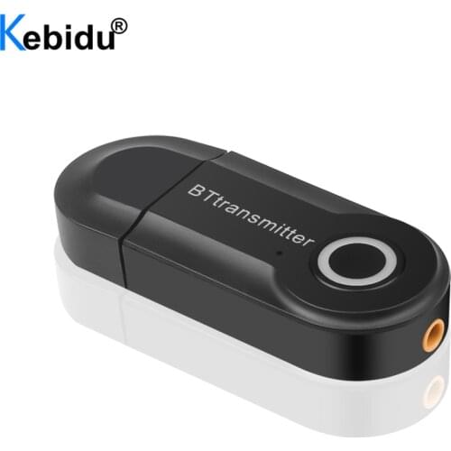 Kebidu Bluetooth Transmitter 3.5MM Jack Audio Adapter Wireless Bluetooth Stereo Audio Transmitter Adapter for TV Headphones
