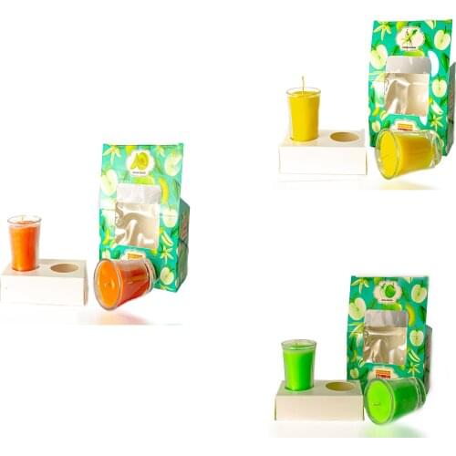 Anka Picnic Double Cup Candle Scented Apple Melon Vanilla
