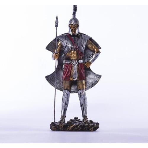 European Roman Warrior Model Greek Statue Resin Handicraft Home Living Room Decorations TV Ark Creative Decorations Furnishing