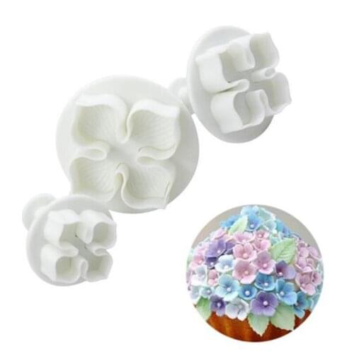 Hot Wedding Kitchen Party Cooking Cookie Stamp Biscuit Mold Hydrangea Fondant Cake Decorating Sugar Craft Plunger Flower Mold