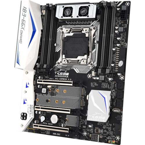 Jingsha X99-E8I Gaming Motherboard with 8 DDR4 Memory Slots 6 SATA3.0 Ports Support Intel Xeon E5 LGA2011-3 V3/V4 Series CPU