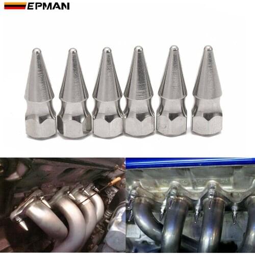 EPMAN Spiked Valve Cover Chrome Spikes Bolt M8X1.25 Engine Bay Dress Up Washer Kit for Compatible Engine Exhaust ECT EPCGQ92