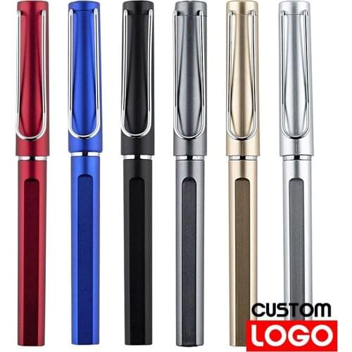 Lacquer Light Colorful U Metal Pen Clip Customized LOGO Engraving Advertising Pen Office School Stationery Supplies Wholesale