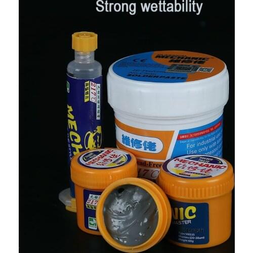 MECHANIC Lead Free BGA Solder Paste Melting Point 138/217 Degrees Welding Paste Flux CPU BGA Soldering Rosin Solder Paste Flux
