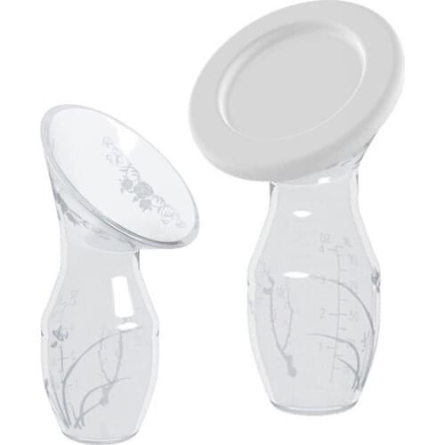 Manual Silicone Breast Pump Pattern Feeding BPA Milk Bottle Nipple With Lid Easy Carry Collector Newborns Baby Milking Machine