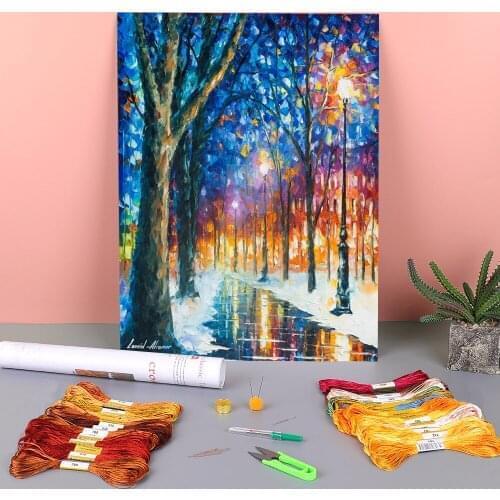 Thoughts The Tropics Pre-Printed 11CT Cross-Stitch Embroidery Full Kit DMC Threads Handicraft Painting Craft Sewing Adults