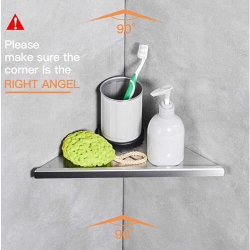 Stainless Steel Corner Shelves Wall-mounted Bathroom Storage Shower Shelf Shampoo Soap Cosmetic Basket Holder