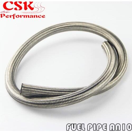 STAINESS STEEL NYLON NBRAIDED 10AN AN10 10-AN OIL/FUEL/GAS LINE/HOSE 1 METER 1M 3 FEET