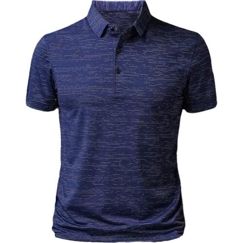 2021 New Summer High Quality Men Polo Shirts Casual Business Social Short Sleeve Mens Shirts Stand Collar Polo Shirt Men