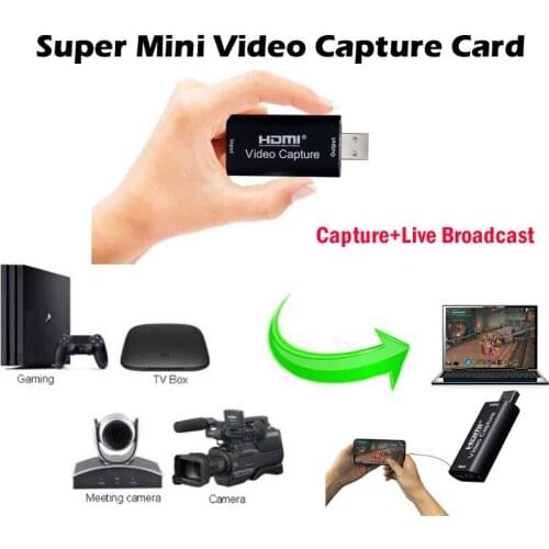 Mini 4K 1080P HDMI To USB 2.0 Video Capture Card Game Recording Box for Computer Youtube OBS Etc. Live Streaming Broadcast Video