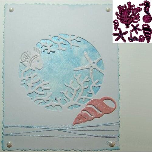 NEW Craft metal cutting dies cut die mold Seaweed seahorse shell Scrapbook paper craft knife mould blade punch stencils dies