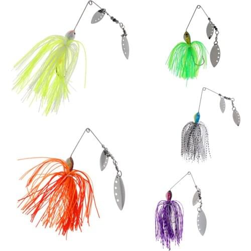 Bait Fishing Lure Spinnerbait Beard Scale Bass Pike Jig Tackle Hooks Fishing Lures