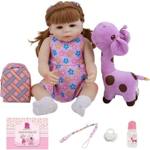 48CM Realistic Newborn Baby 18 '' Full Silicone Body Lifelike Bebe Reborn Dolls For Children Birthday Christmas Gift Shower Toy