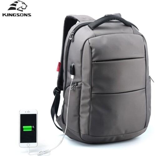 Kingsons 15.6 inch Laptop Backpacks USB Charging Backpack Female Function Anti-theft Mens Business Dayback Women Travel Bagpack