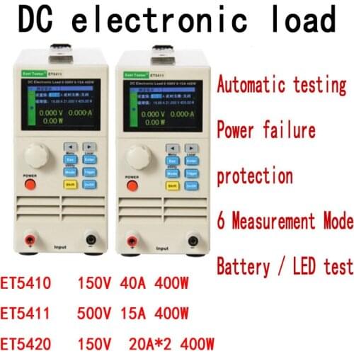 ET5410 ET5411 ET5420 DC electrical load high -presicion dual-channel adjustable battery load tester Battery capacity tester