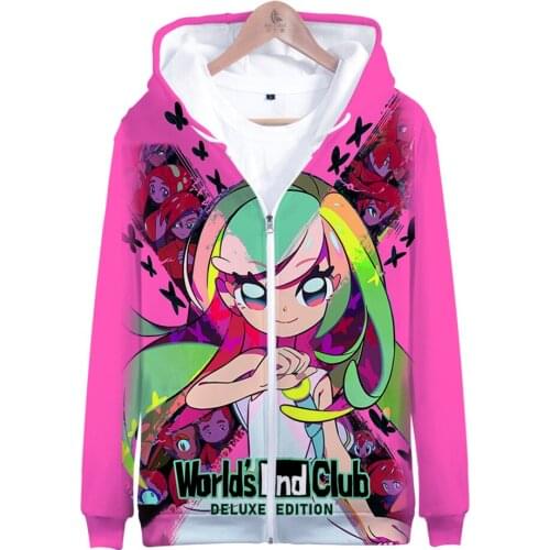 Worlds End Club 3D Print Zipper Hoodies Autumn Winter Holiday Passionate Style Men/Women Streetwear Zip HIP HOP Hooded Kids Top