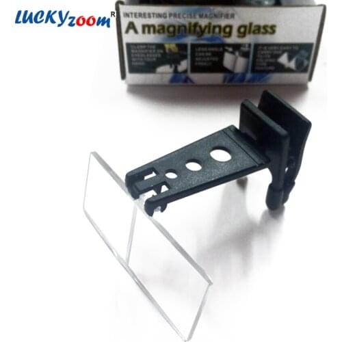 1.5X 2.5X 3.5X Clip-on Eyeglasses Type Folable Magnifier Reading Magnifying Glass With 3PCS Resin Lens Loupe Free Shipping