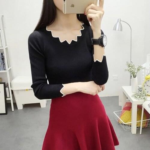 Autumn Spring Style Women Warm Knitted Pullover Sweater Lady Casual Long Sleeve O-Neck Knitted Pullover Shirts ZZ1071