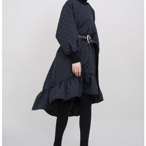 Long Sleeve Cotton One Size Ladies Dresses Women Casual Loose Ruffled Fishtail Skirt Autumn Winter Party Elegant Dress Clothes