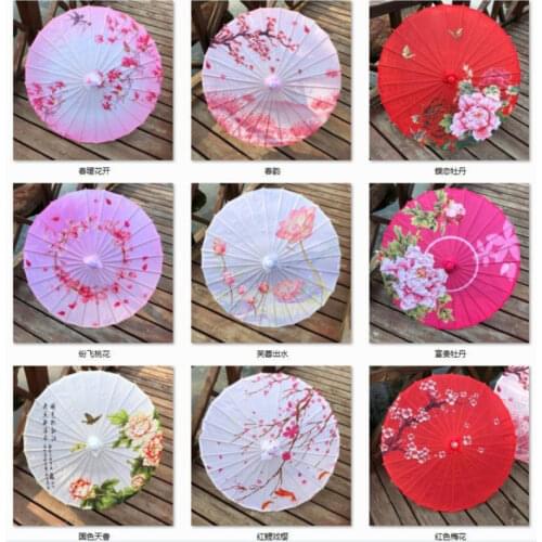 Umbrella Anime Classical Oiled Paper Umbrella Ceiling Decoration Cheongsam Peony Flower Cosplay Umbrella parasol