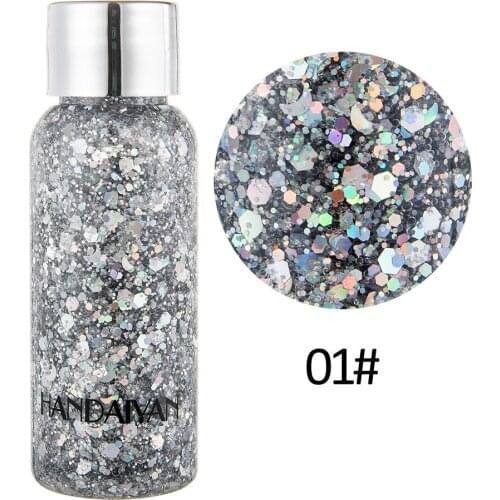 1@# Color DIY Jewelry Making Golden Glitter Nail Glitter Gel Art Flash Heart Loose Sequins Cream Decoration Festival Glitter