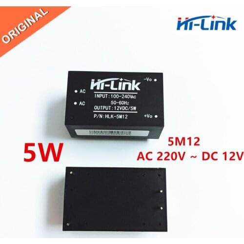 100PCS HLK-5M12 AC-DC 220V to 12V Step-Down Power Supply Module Intelligent Household Switch Power Supply Module