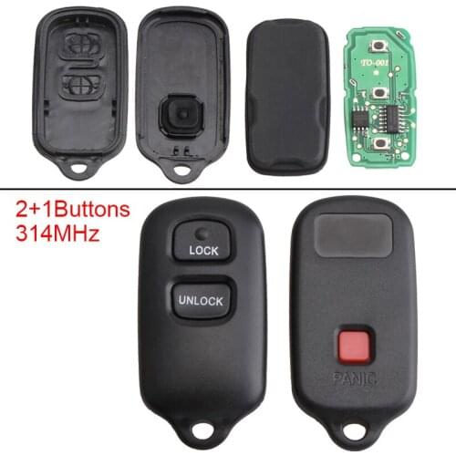 2Buttons Remote Smart Key Case Uncut Flip Car Remote Key with Chip HYQ12BBX/HYQ12BAN/HYQ1512Y/RSS-210 for Toyota 2000-2008